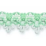 Renda Sao Jose 8300/P 17Mm 10M Cor 38 Branco / Verde Agua