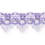 Renda Sao Jose 8300/P 17Mm 10M Cor 40 Branco / Lilas
