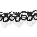 Renda Sao Jose 8300/P 17Mm 10M Cor 45 Branco / Preto
