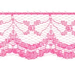 Renda Najar 900/70 70Mm Rigida Pa C/50M Cor 66 - Pink