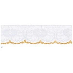 Renda Najar 911/37 37Mm Lurex Pa C/50M Cor 47 - Branco C/ Lurex Ouro