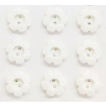 Botao Kr Inf.9175/20 Flor Nylon C/24 Cor Branco