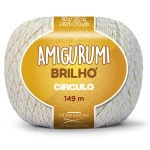 Linha Circulo Amigurumi Brilho 149M Cor 8001 - Branco