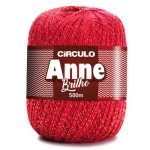 Linha Circulo Anne Brilho C/500M Cor 3528 Carmin Com Ouro