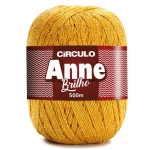 Linha Circulo Anne Brilho C/500M Cor 7030 Mostarda Com Ouro