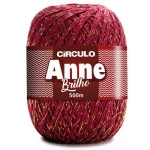 Linha Circulo Anne Brilho C/500M Cor 7136 Marsala Com Ouro