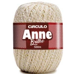 Linha Circulo Anne Brilho C/500M Cor 8176 Off White Com Ouro