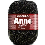 Linha Circulo Anne Brilho C/500M Cor 8990 Preto Com Ouro