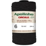 Barbante Circulo Apolinho 6 104M Cor 8990 Preto