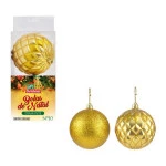 Bola Art Tb Diamante 10Cm Zc489 C/2 Cor Ouro