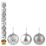 Bola Art Tb Diamante  5Cm Zc469 C/9 Cor Prata