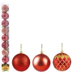 Bola Art Tb Diamante  5Cm Zc469 C/9 Cor Vermelho