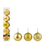 Bola Art Tb Diamante  7Cm Zc479 C/5 Cor Ouro