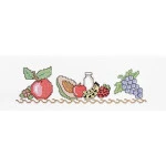 Faixa Marilda Pto Cruz 50X9,7Cm Cor 3073 Frutas