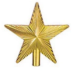 Ponteira Art Estrela Raios  12Cm Iz1572 Cor Ouro