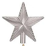 Ponteira Art Estrela Raios  12Cm Iz1572 Cor Prata