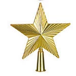Ponteira Art Estrela Raios 15Cm Iz1573 Cor Ouro