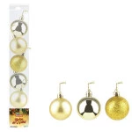 Bola Art Tb Lisa 7Cm Z5101 C/6 Cor Ouro
