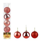 Bola Art Tb Lisa 7Cm Z5101 C/6 Cor Vermelho