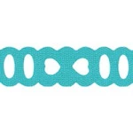 Bordado Marilda 00 Pf Liso 1,4Cm C/10M Cor 226 Azul Turquesa