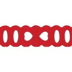 Bordado Marilda 00 Pf Liso 1,4Cm C/10M Cor 309 Vermelho