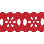 Bordado Marilda 02 Pf Marg Lis2,3Cmc/10M Cor 309 Vermelho
