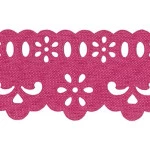 Bordado Marilda 05 Pf Liso 4,3Cm C/10M Cor 222 Pink