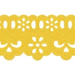 Bordado Marilda 05 Pf Liso 4,3Cm C/10M Cor 301 Amarelo Ouro