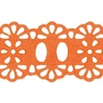 Bordado Marilda 34 Pf Liso 2,3Cm C/10M Cor 225 Laranja