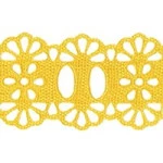 Bordado Marilda 34 Pf Liso 2,3Cm C/10M Cor 301 Amarelo Ouro