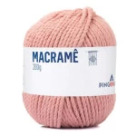 Linha Pingouin Macrame 200G Cor 1376 Rosa Cha