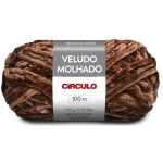 Fio Circulo Veludo Molhado 500G Cor 0854 Marrom