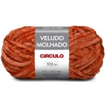 Fio Circulo Veludo Molhado 500G Cor 4229 Laranja Ipe