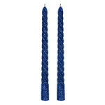 Vela Art Glitter Espiral 20Cm Z2186 C/2 Cor Azul