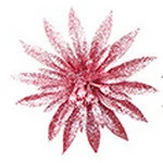 Enf.Art Flor Glitter  9Cm Zc836 C/2 Cor Rosa
