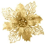 Enf.Art Flor Luxo B.Papag 15Cm Zc838 Cor Ouro