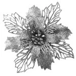 Enf.Art Flor Luxo B.Papag 15Cm Zc838 Cor Prata
