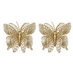 Enf.Art Borboleta Glitter 10Cm Zc839 C/2 Cor Ouro