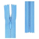 Ziper Imp Nylon Invisivel Zf 40 Cm C/10 Cor 182 - Azul Medio
