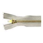 Ziper Imp Metal Ouro Fixo Zma 08Cm C/10 Cor 119 - Cinza Claro