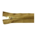 Ziper Imp Metal Ouro Fixo Zma 08Cm C/10 Cor 128 - Caqui