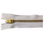 Ziper Imp Metal Ouro Fixo Zma 15Cm C/10 Cor 101 - Branco