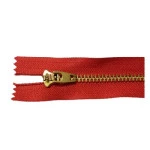 Ziper Imp Metal Ouro Fixo Zma 15Cm C/10 Cor 145 - Vermelho