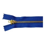 Ziper Imp Metal Ouro Fixo Zma 15Cm C/10 Cor 207 - Azul Royal