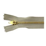 Ziper Imp Metal Ouro Fixo Zma 15Cm C/10 Cor 300 - Cinza