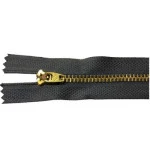 Ziper Imp Metal Ouro Fixo Zma 15Cm C/10 Cor 309 - Cinza Chumbo