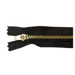 Ziper Imp Metal Ouro Fixo Zma 15Cm C/10 Cor 310 - Preto
