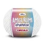 Linha Circulo Amigurumi Chenille 110M Cor 8176 - Off White