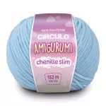Linha Circulo Amigurumi Chenille Sli152M Cor 2012 - Azul Candy