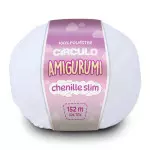 Linha Circulo Amigurumi Chenille Sli152M Cor 8001 - Branco